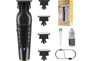 KEMEI 2299 Hair Trimmer Professional Hair Clippers for Men Cord/Cordless Hair Cutting Kits, Zero Gapped Trimmers, T Blade Bar