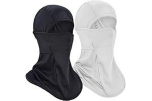 Headshion Cooling Balaclava Face Mask Men Women Summer, 2-Pack Lightweight Ski Mask Helmet Liner with Long Neck Coverage