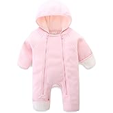 JingleBaBa Newborn Baby Fleece Jumpsuit Girls Boys Winter Hooded Coverall Romper Cute Baby Snowsuit Clothes