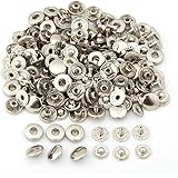 SODIAL(R) 50 Set Metal No Sewing Press Studs Buttons Snap Fastener Popper 10mm
