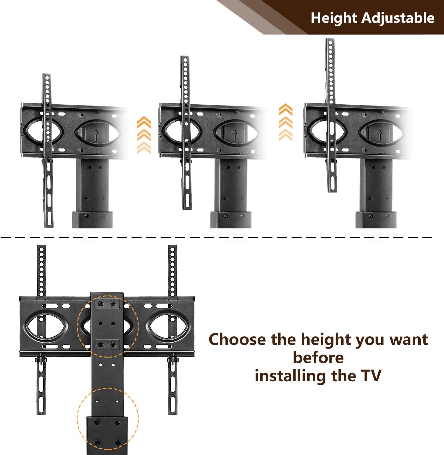RFIVER Universal Table Top TV Stand for most 3270 inch TVs Pedestal