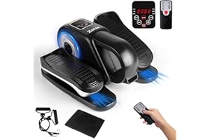 Zakle Under Desk Elliptical Machine, Ellipse Leg Exerciser w/Remote Control & 12 Adjustable Speeds, Noiseless Ellipse Leg Exerciser, Fully Assembled Elliptical Training Machine