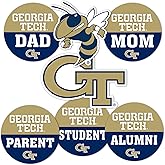 Desert Cactus Georgia Tech Sticker Yellow Jackets GT Institute of Technology Vinyl Decals Laptop Water Bottle Car Scrapbook (Round Family)