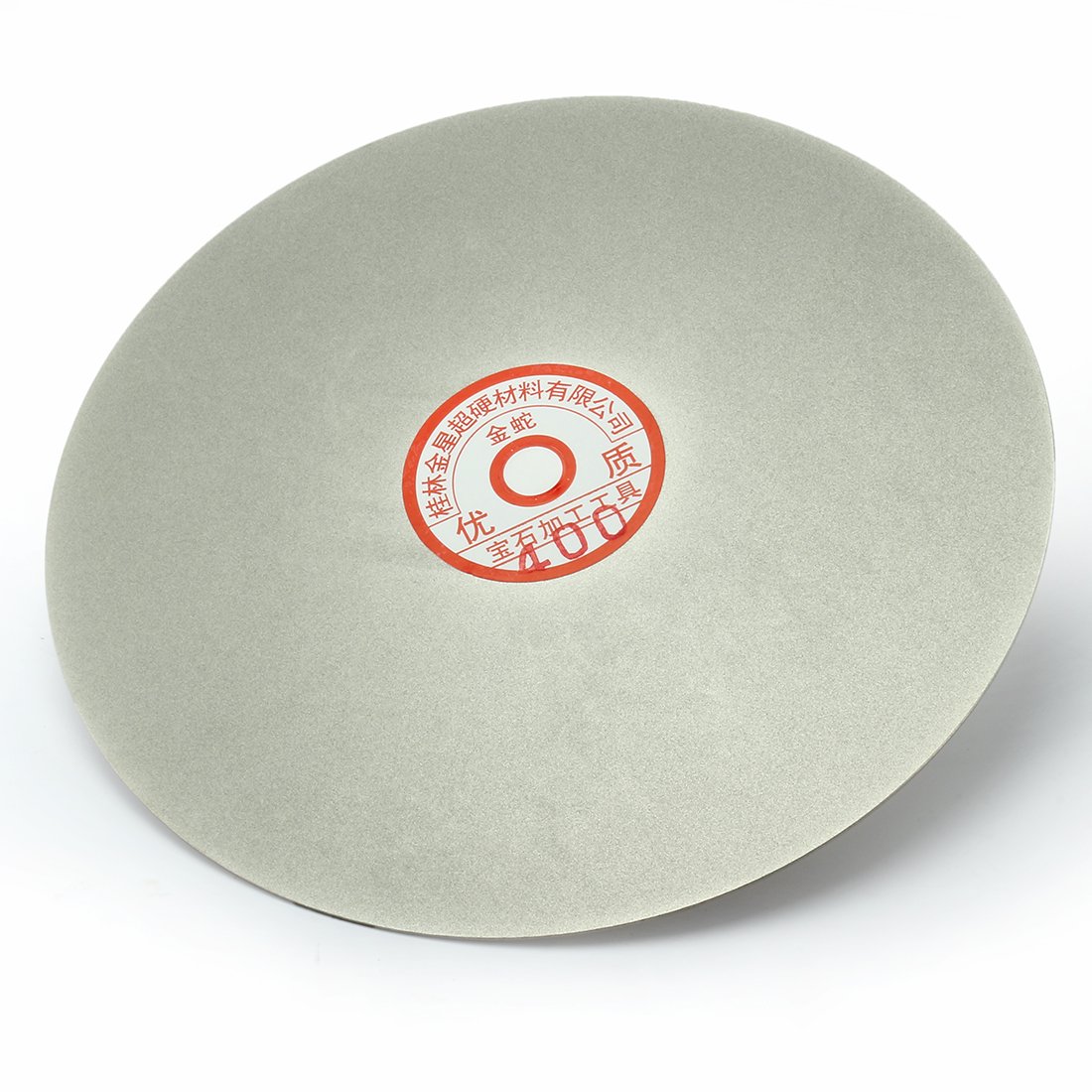 sourcingmap 200mm 8-inch Grit 400 Diamond Coated Flat Lap Disk Wheel Grinding Sanding Disc, Silver, 400 Grit - Image 4