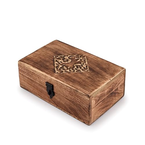 NIRMAN Handmade Wooden Jewellery Trinket Box Keepsake Storage