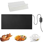 Bread Warming Mat with Pure Cotton Towel, Bread Dough Heated Proofing Mat (20.9" x 10") Adjustable Temperature, Sourdough Heating Pad for Food Warming, Dough Proofing, Yogurt Baking etc.