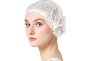 100 Pcs Disposable Hair Nets Food Service Hairnets Kitchen Hair Bun Bouffant Caps Filet Cheveux Non-Woven Elastic