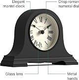 Jones Clocks Speakeasy Mantel Clock Black Roman Numerals 15.5x22x6cm view 6