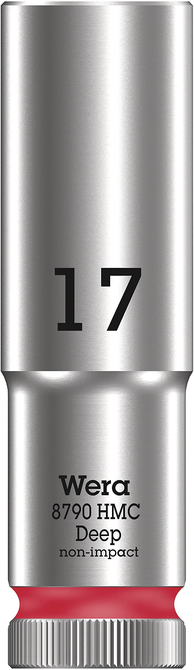 Wera 05004557001 8790 HMC Deep Socket, Red, 17.0 mm