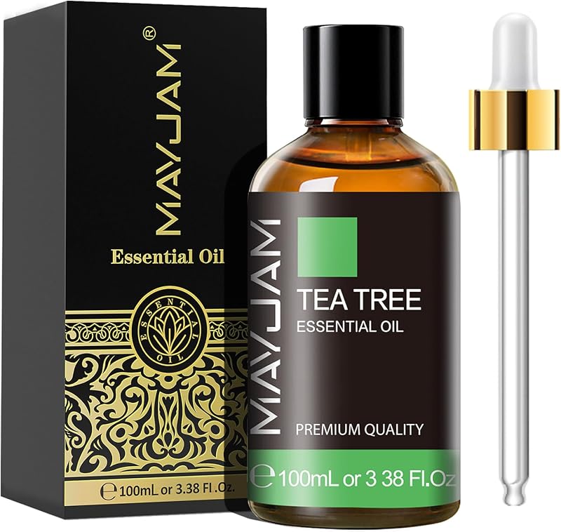 MAYJAM Tea Tree Essential Oil 100ML for Hair Skin Nails Aromatherapy Diffuser