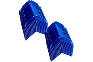 SOUNDFORGE 24-Pack 4" Flatbed Edge Protectors, Corner Protectors – Heavy-Duty Plastic Corner Guards for Flatbed Trailer Loads, Compatible with 4-Inch Ratchet & Winch Straps – Tie-Down Safety Accessories (BLUE)