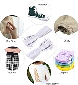 jiale 1/8 Inch White Elastic Corded Flat Cord 10m 3mm Waistband Dressmaking view 4