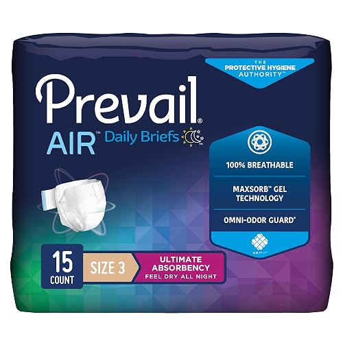 Prevail Breezers 360 Incontinence Briefs, Ultimate Absorbency, Size 3 ...