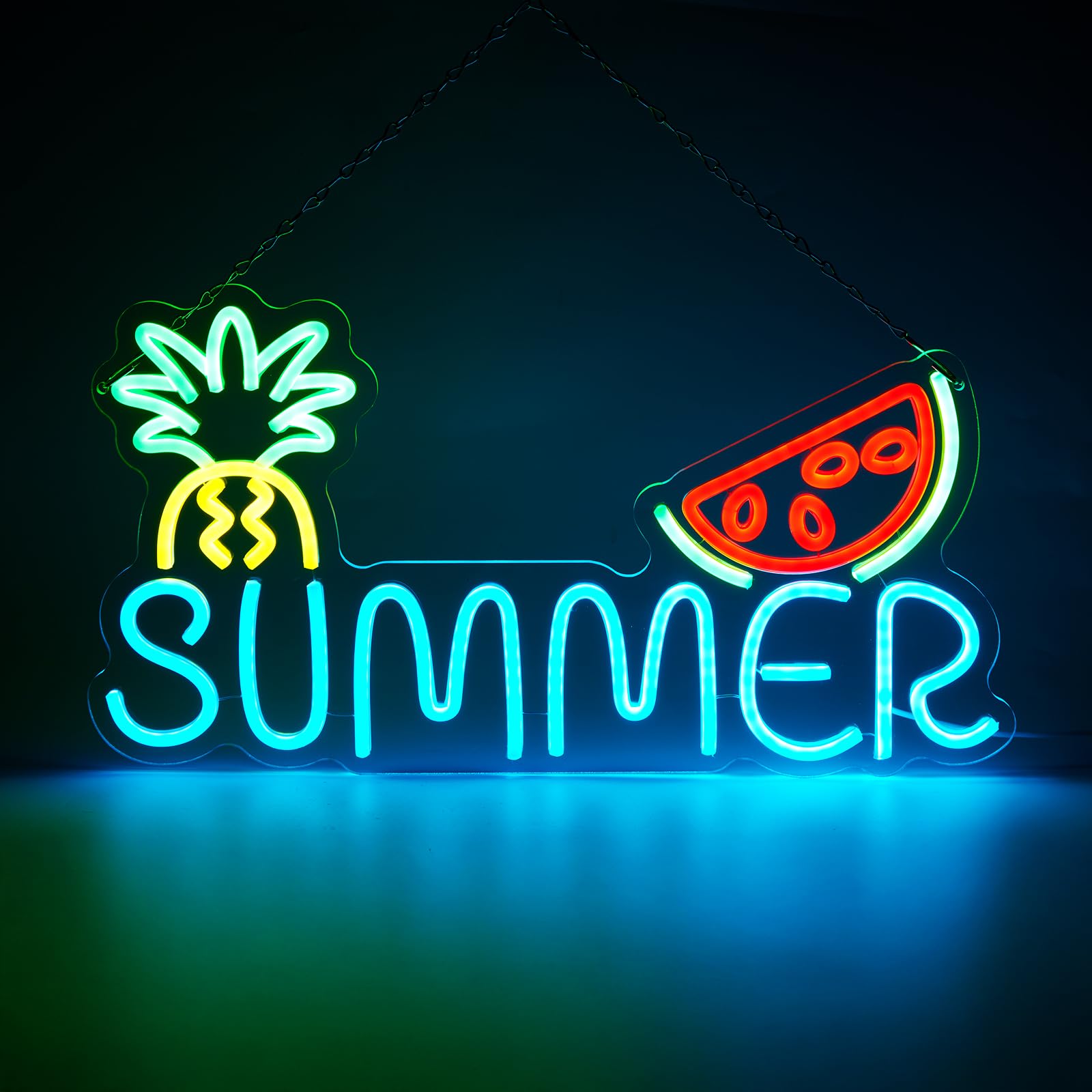 Photo 1 of FITNATE 19.4?×10.4? Summer Neon Sign, Dimmable LED Acrylic Light Sign, Eco-Friendly, Low-Voltage, Easy-Mount, for Summer Party and Home Decoration