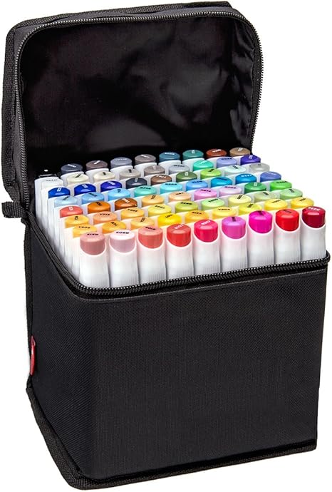 Bianyo Classic Series Alcohol Based Dual Tip Art Markersset Of 72travel Case