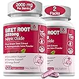 Beet Root Capsules 2000mg Supports Circulation & Blood Flow, Energy, Nitric Oxide Supplements for Men/Women, Organic Beetroot Powder w/Grape Seed Extract, Pomegranate Juice Powder, Non GMO, 240 Counts