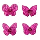 Plastic Cutters 4/Pkg, Lacy Butterflies