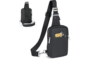 BROADREAM Upgrated Mini Sling Bag Small Crossbody Bags with RFID Blocking Waterproof Phone Chest Bag for Travel