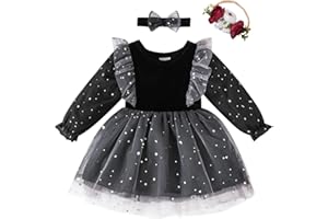 RENOTEMY Toddler Baby Girl Dress Infant Girl Clothes Outfits Tulle Dresses Princess Wedding Dress for Baby Girls 3M to 3 Year