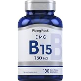 Piping Rock DMG Supplement B15 | 150 mg | 180 Capsules | Dimethylglycine HCl | Non-GMO, Gluten Free