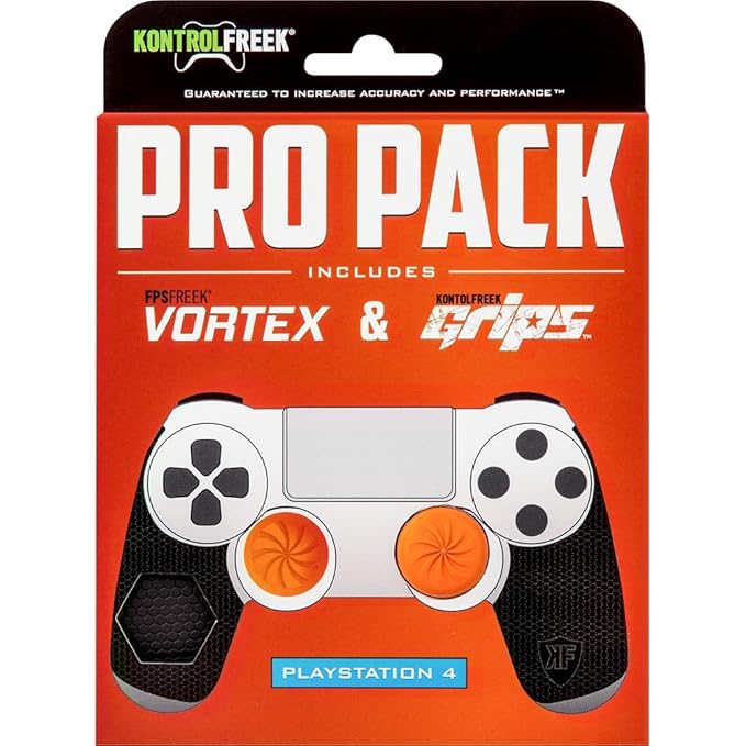 KontrolFreek Pro Pack Bundle (Vortex & Grips) for PS4 Controllers