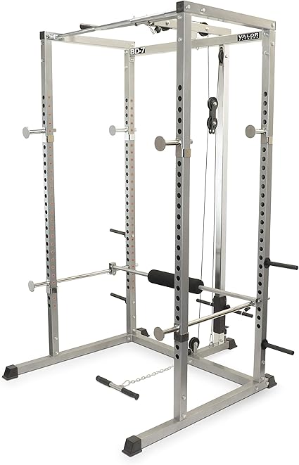 Valor Fitness bd-7 Power Rack con Lat Pull Attachment: Amazon.com.mx: Deportes y Aire Libre