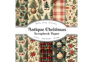 Antique Christmas Scrapbook Paper: Double Sided Craft Paper for Gift Wrapping, Great For Craft Projects, Scrapbooking Paper, 