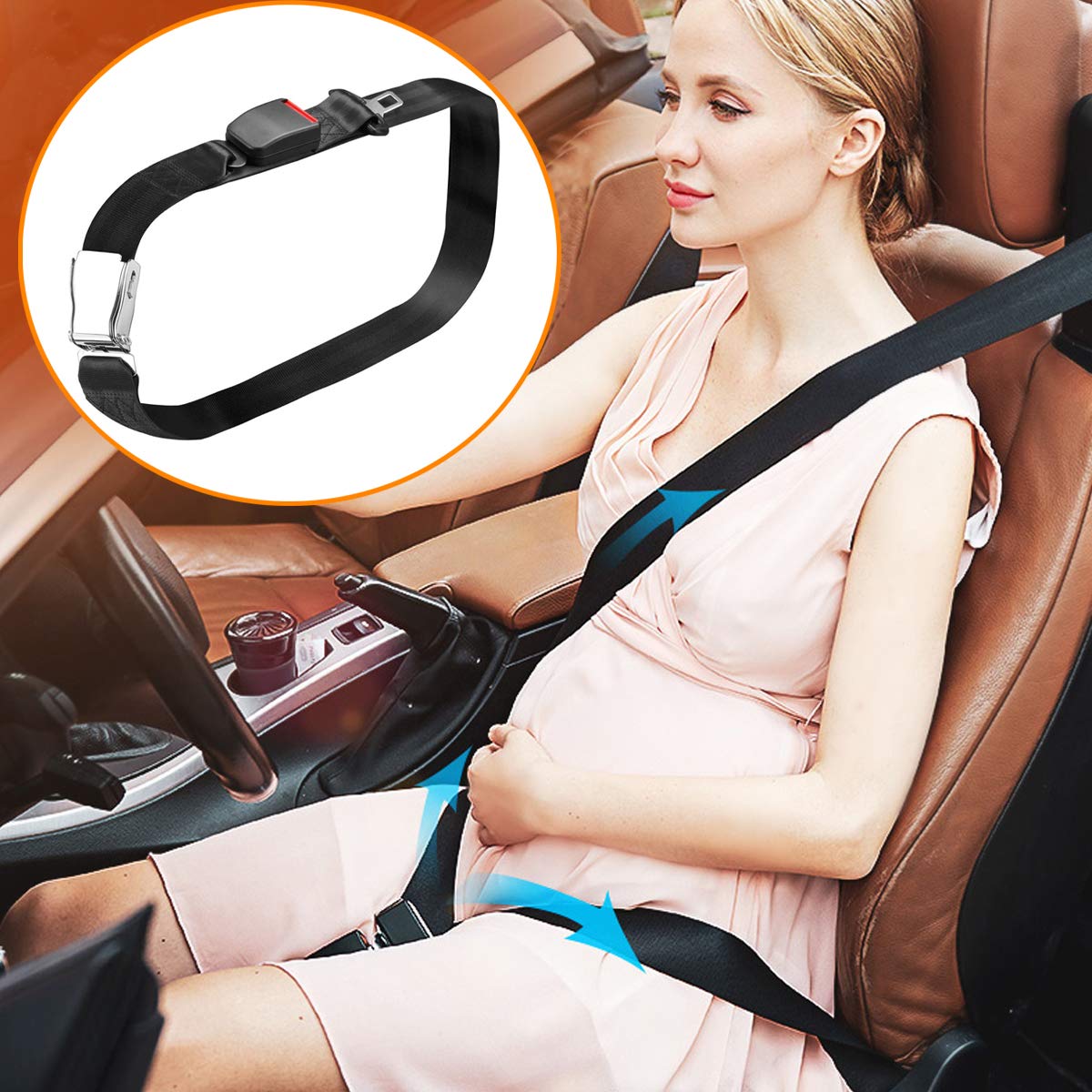 thumbnail image 2 of Pregnancy Car Seat Belt Pregnancy Bump Strap - Comfort Support For Expecting Moms, Universal Car Seat Belly Protector Y-shaped Pregnancy Strap 2 of 9