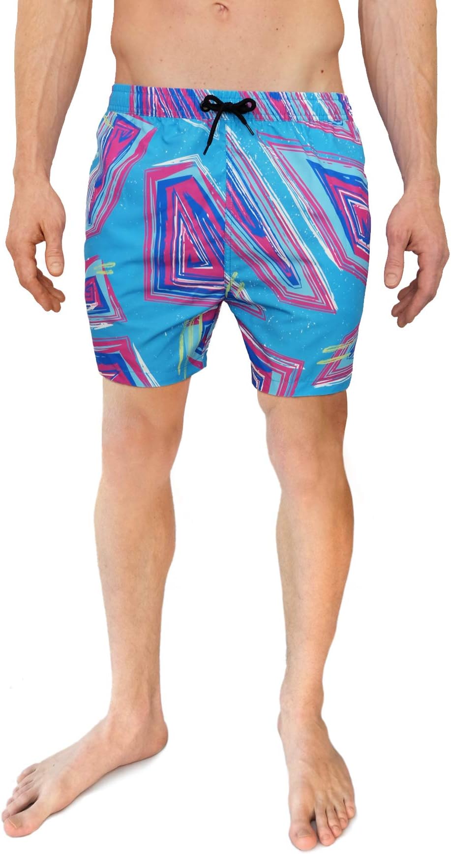 Cabana Bro Men's Swim Trunks - Retro Style Summer Swim Suits for Men