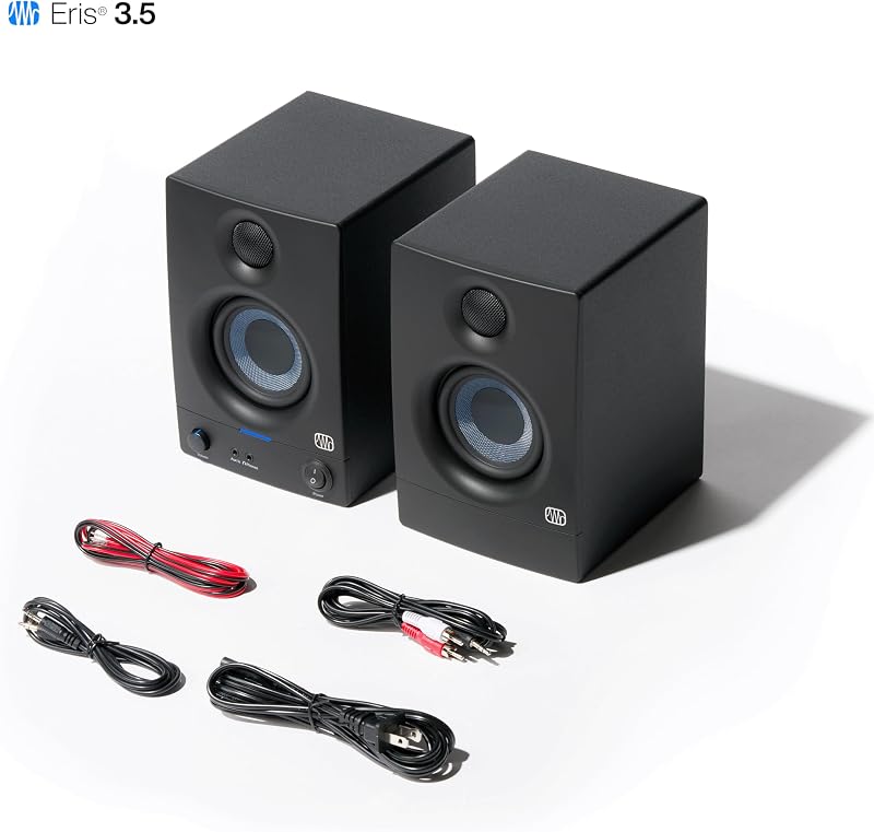 Eris 3.5 Gen 2, 3,5" Studiomonitore - Aktivlautsprecher für Multimedia, Gaming, hochwertige Studio-Musikproduktion, 50 W Leistung, Schwarz