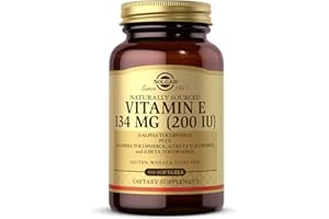 Solgar Vitamin E 200 IU - 100 Softgels - Natural Antioxidant, Immune System Support - Gluten Free, Dairy Free - 100 Servings