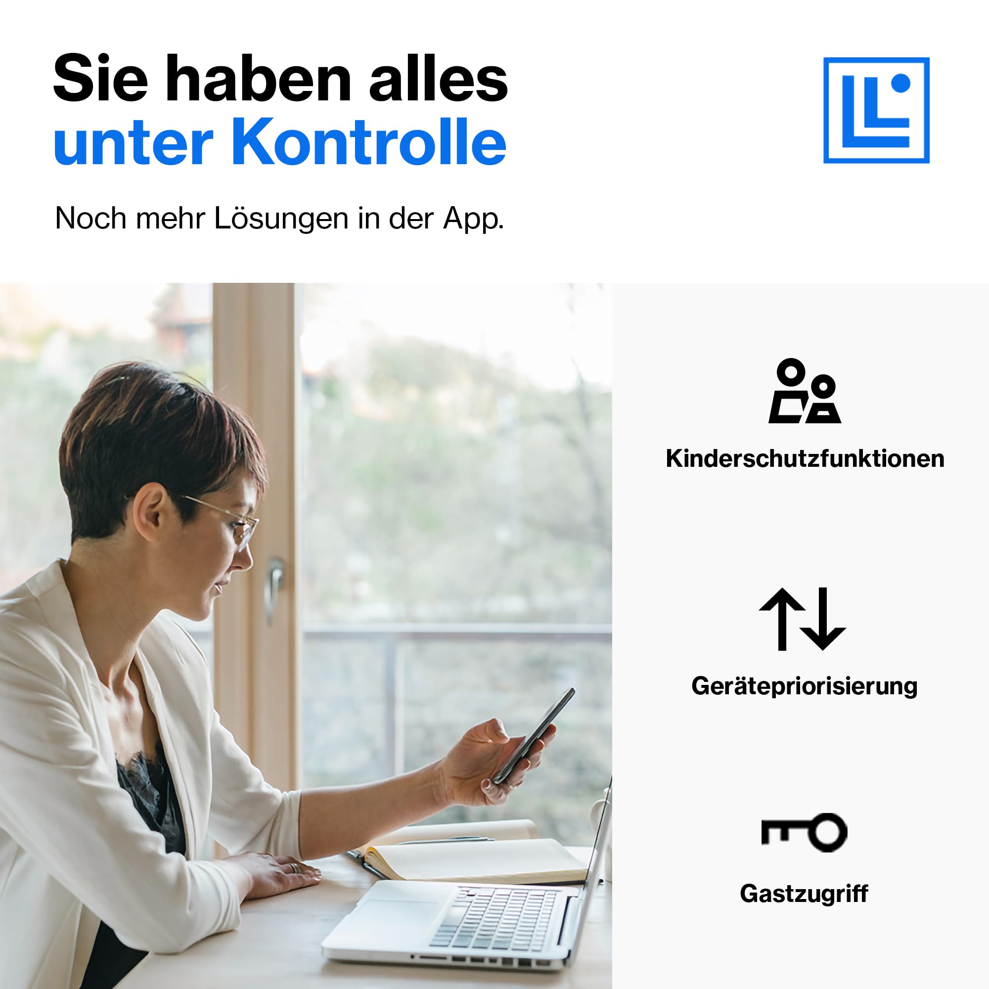 Linksys Atlas Pro 6 Velop Dual-Band Mesh WiFi 6 System (AX5400) WiFi Router with up to 500 m² Wireless Coverage, 4 Times Faster for More Than 60 Devices - Pack of 2, White