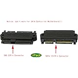 CGTime SAS 22 Pin to 7 Pin + 15 Pin SATA Hard Disk Drive Raid Adapter with 15 Pin Power Port