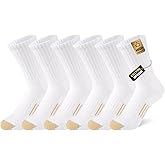 Comfoex Boys Socks 6 Pairs Crew Athletic Cushioned Mesh Cotton Sports Socks For Little Big Kids 4-6 6-8 8-10 Years Old