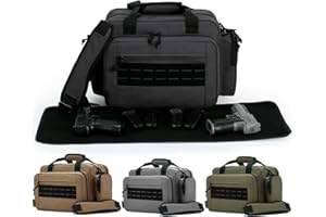 VEAGIA Range Bag,Pistol Case,Gun Range Bags For Handguns And Ammo Pouch 2 Pistols Soft Carrying Shooting Bag