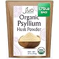 Jiva Organics Psyllium Husk Powder 1.75 LB Bulk Bag - Easy Mixing Fiber, Unflavored, Fine Ground, Non GMO Pure - Keto Friendly