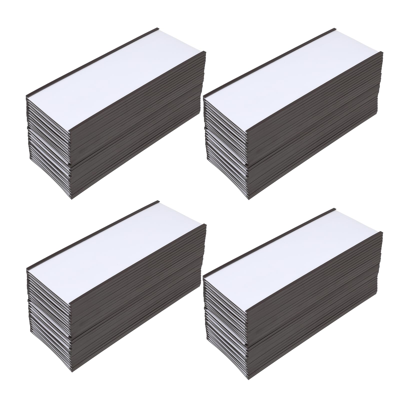 Photo 1 of 100 Pieces Magnetic Label Holders with Magnets Magnetic Data Card Holders with Clear Plastic Protectors for Metal Shelf, Whiteboard (3 x 8 Inch)