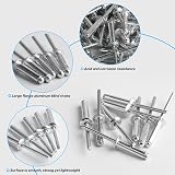 HexinYigjly 120 Pcs Aluminum Blind Rivets 4.8mm x 20mm Silver Kit view 3