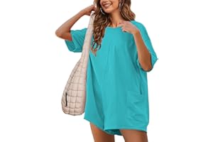 GTLIAE Womens T Shirt Romper Hot Shot Tee Romper for Summer Casual Short Sleeve Oversized Athletic Workout Outfits