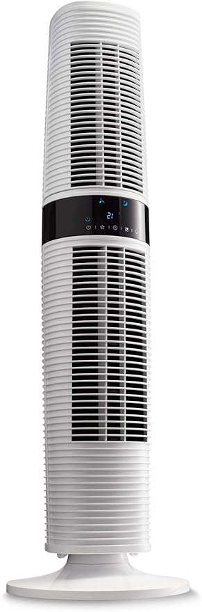 design tower fan ca 406w airflow up to 520m h oscillation 90º and 360º dust filter for clean and fresh air sound level 25 db a amazon co uk kitchen home