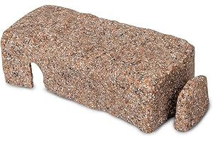 Beuta DIY Dig-Free Faux Stone Landscape Edging Right Turn Brick – Creates a Right Turn in Your Edging Layout (1 Pc, Cobblestone) – Connects with Other Beuta Bricks