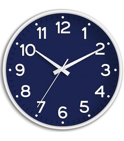Amazon.com: HZDHCLH Navy Blue Wall Clocks Battery Operated,12 inch