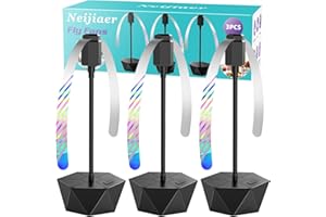 Neijiaer Fly Fans for Tables, Practical Fly Repellent Fan with Soft Blades, Soundless and Portable Fly Fan Keeps Your Food Clean(3 Pack)