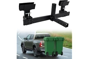 ELITEWILL Dual Trash Can Hauler Allowing Backing-up High-Loading Garbage Can Towing Hitch Carrier Fit for Vehicle/Cars/Trucks/Golf Carts/ATV/UTV with 2" Hitch Receiver