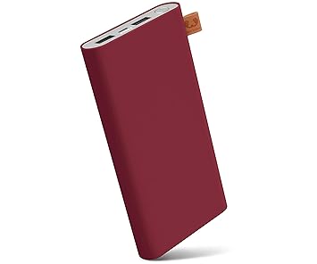 Fresh 'n Rebel Powerbank 12000 mAh Ruby | Tragbares Ladegerät/Externer Akku mit 2 USB Anschlüssen