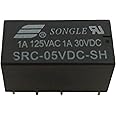 5vdc (5 Volt DC) Relay - DPDT PCB 8-Pin Mount - Non-Latching Non-Polarized Electronic Low Signal High Sensitivity Relay Module for DIY Electronics and Arduino