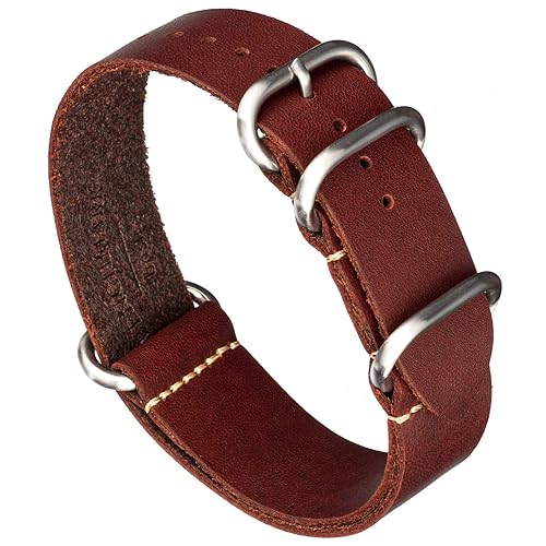 Benchmark Basics Leather Watch Band Zulu Crazy Horse Oiled