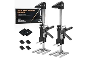 SauHandi Labor Saving Arm Jack,2 Pack Hand Lifting Jack Tool 15.5 Inch,Furniture Jacks Suitable for Install Cabinets,Doors,Wall Tile Locator.