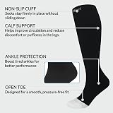 360 Relief Open Toe Compression Socks 15-20 mmHg L/XL Black (1 Pair) view 4