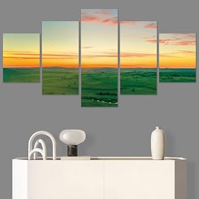 SIGNWIN 5 Panel Canvas Wall Art Modern Art...